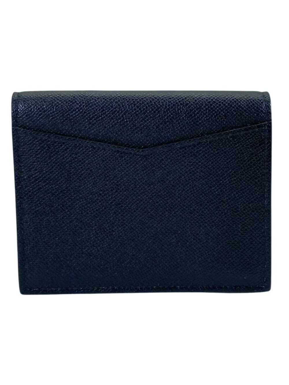 Bvlgari Card Slot Business Pass Case Fixed Era Leather Black Compact Capacity